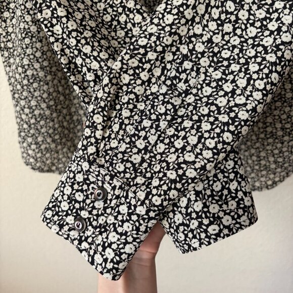 Tory Burch Silk Ditsy Boho Floral-print Bow Tie Neck Blouse Long Sleeve Top - Picture 8 of 15